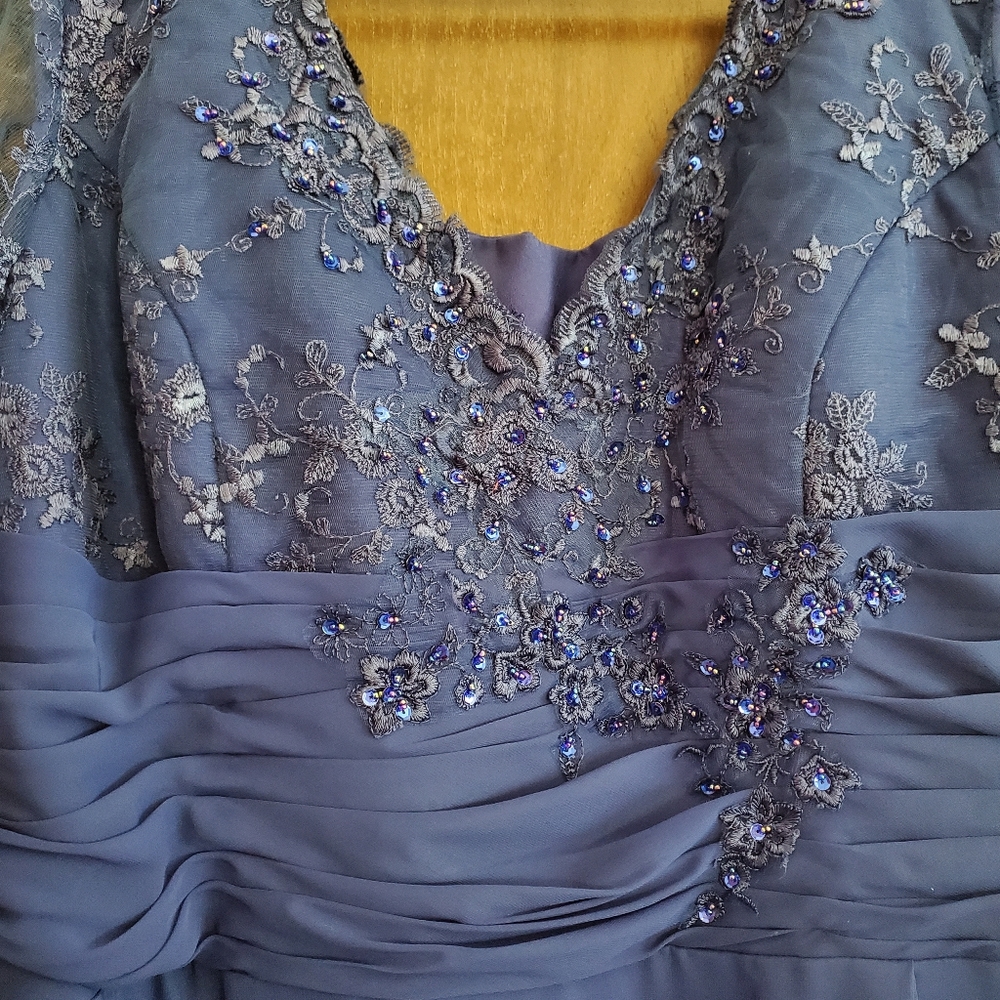 Handmade Blue Lace Dress - Picture 3 of 5